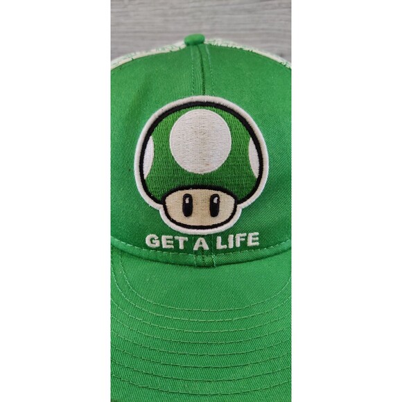 Get A Life Super Mario Bros Nintendo Hat Cap Green Adult Fitted Small/Medium - Picture 6 of 10